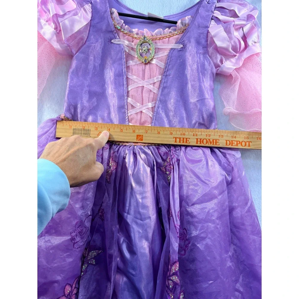Disney Store Rapunzel Tangled Costume Dress Braided Headband 9/10 Purple Kids